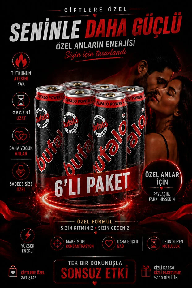 Bufalo Energy Likit 6’lı Enerji İçeceği Seti | 6 x 150 ml