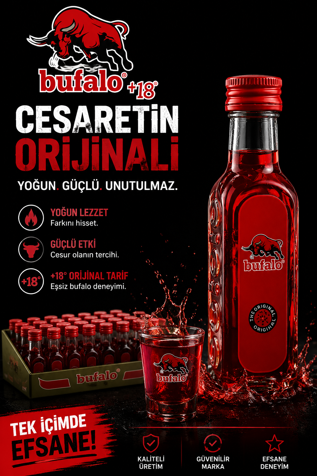 Bufalo Original Tekli Enerji İçeceği – Yetişkinlere Özel Tek Şişe